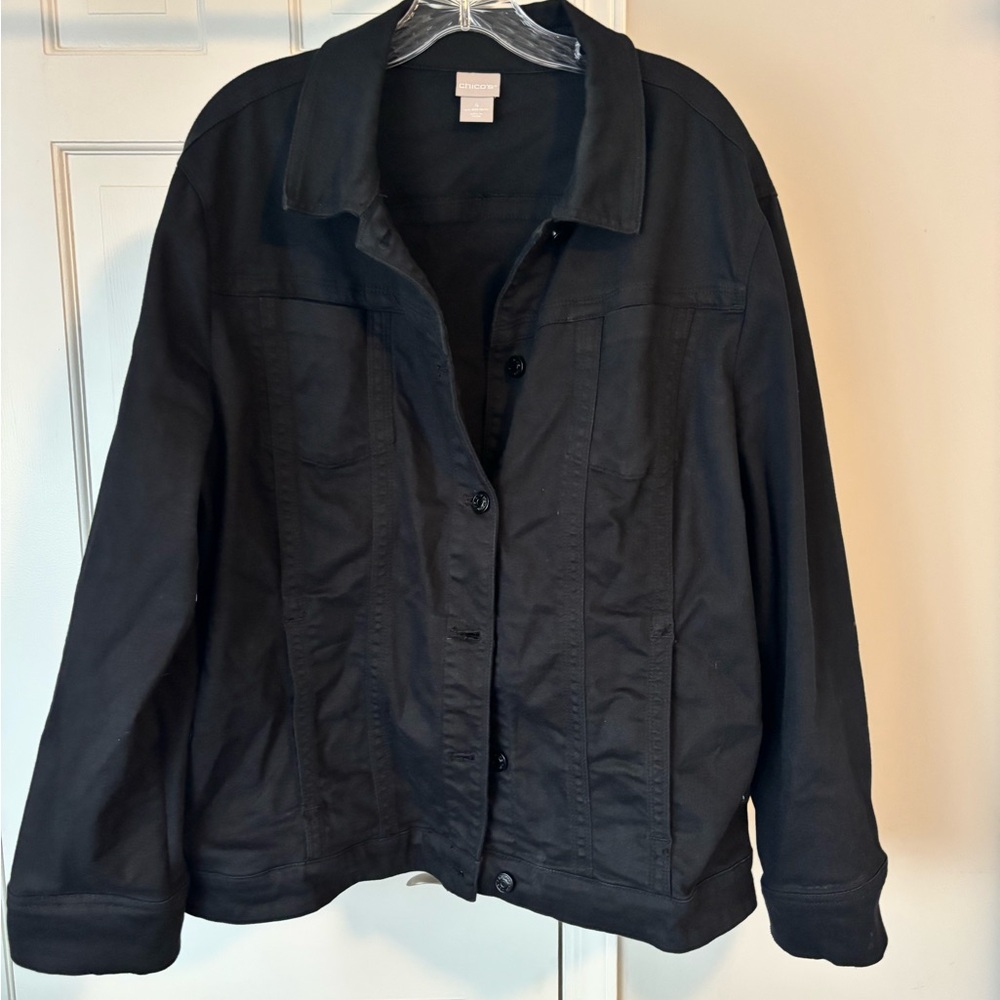 Chico's Black Jean Jacket